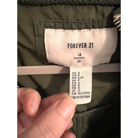 Forever 21 Fall/Spring Jacket Size Small Olive Green #K24 - Picture 4 of 8